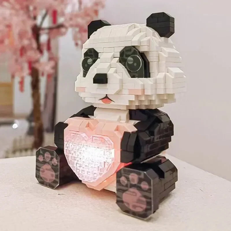 Coco and Bobo Pandas in Love LED Nano Building Blocks - Bear Hugs