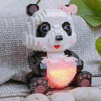 Coco and Bobo Pandas in Love LED Nano Building Blocks - Bear Hugs