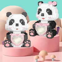 Coco and Bobo Pandas in Love LED Nano Building Blocks - Bear Hugs