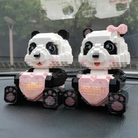 Coco and Bobo Pandas in Love LED Nano Building Blocks - Bear Hugs