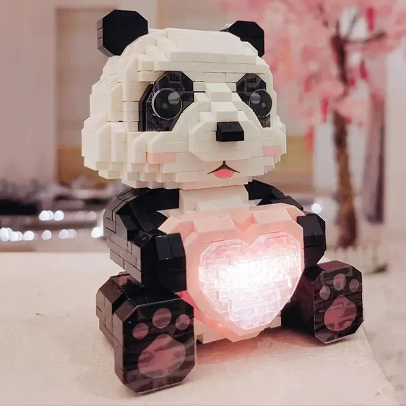 Couple Pandas LED Nano Building Blocks