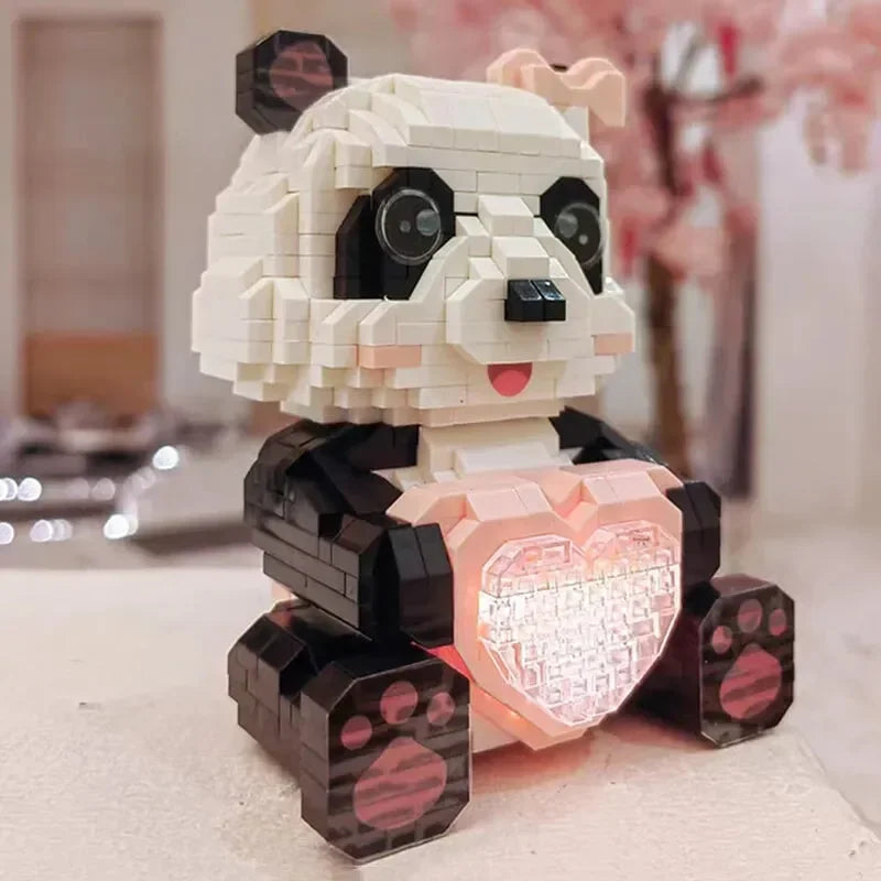 Couple Pandas LED Nano Building Blocks