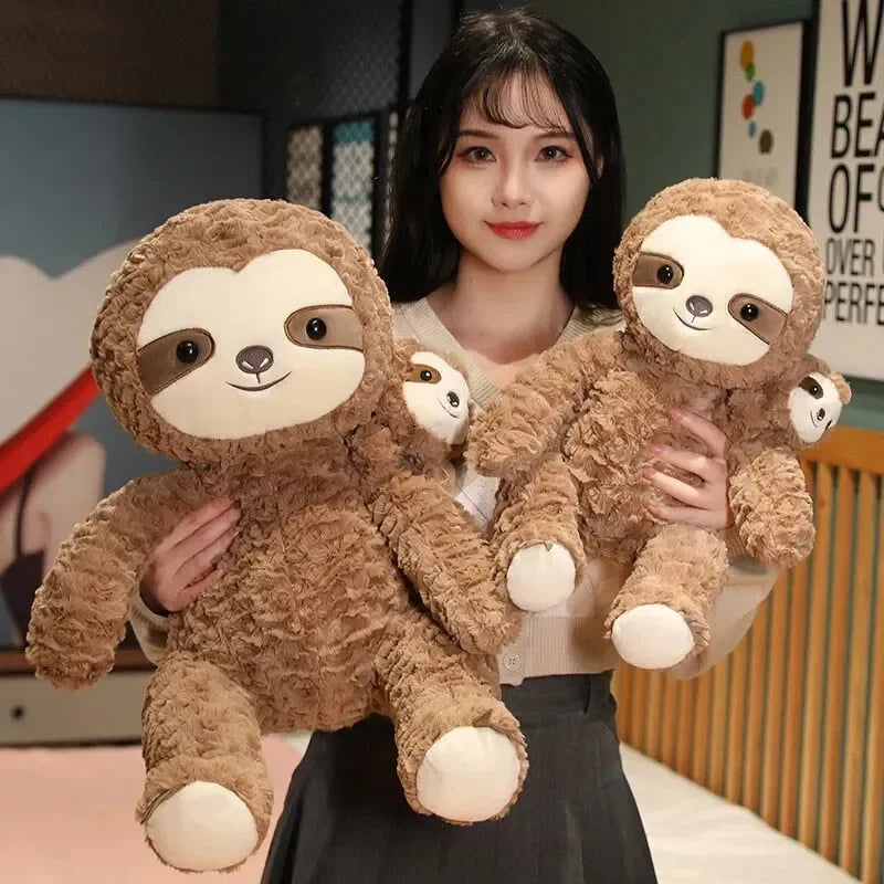 Cocoa and Boo the Fluffy Sloth Plushie - Bear Hugs