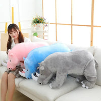 Colorful Cuddly Rhino Plushies - Bear Hugs