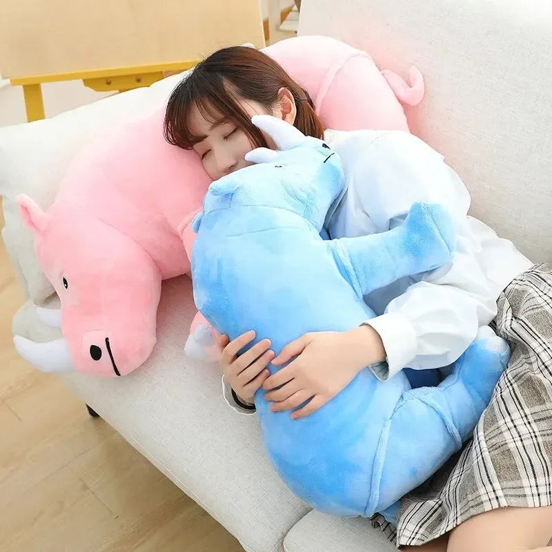 Colorful Cuddly Rhino Plushies - Bear Hugs