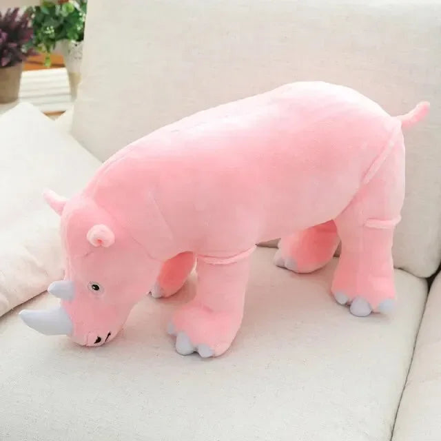 Colorful Cuddly Rhino Plushies