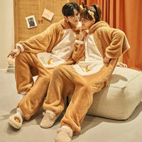 Fluffy Brown Bunny Adults Pyjama 1-Piece Set - Bear Hugs