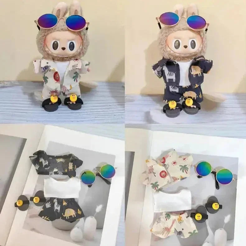 Handmade Hawaii Beach Labubu Outfit - Bear Hugs