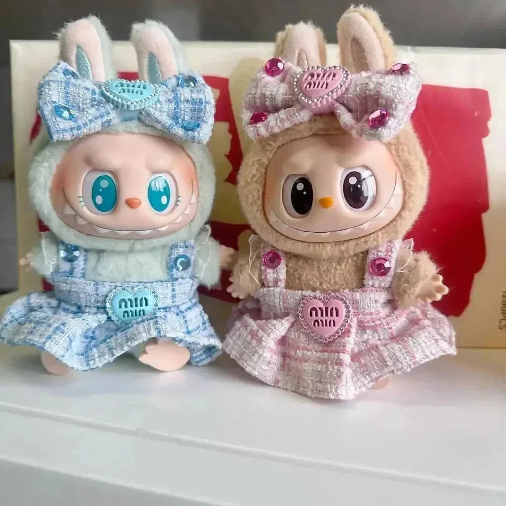 Handmade Labubu Heart Dress Outfit with Accessories - Bear Hugs