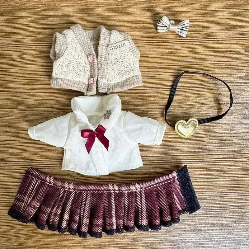 Handmade Labubu School Uniform Outfit with Accessories - Bear Hugs