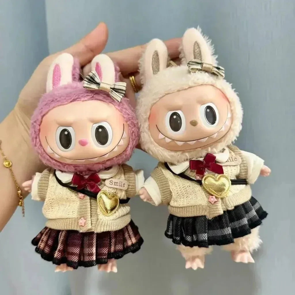 Handmade Labubu School Uniform Outfit with Accessories - Bear Hugs