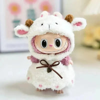 Handmade Labubu White Sheep Overalls Outfit - Bear Hugs