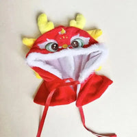 Kawaii Labubu Red Chinese Dragon Outfit - Bear Hugs