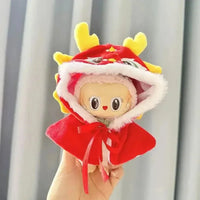 Kawaii Labubu Red Chinese Dragon Outfit - Bear Hugs
