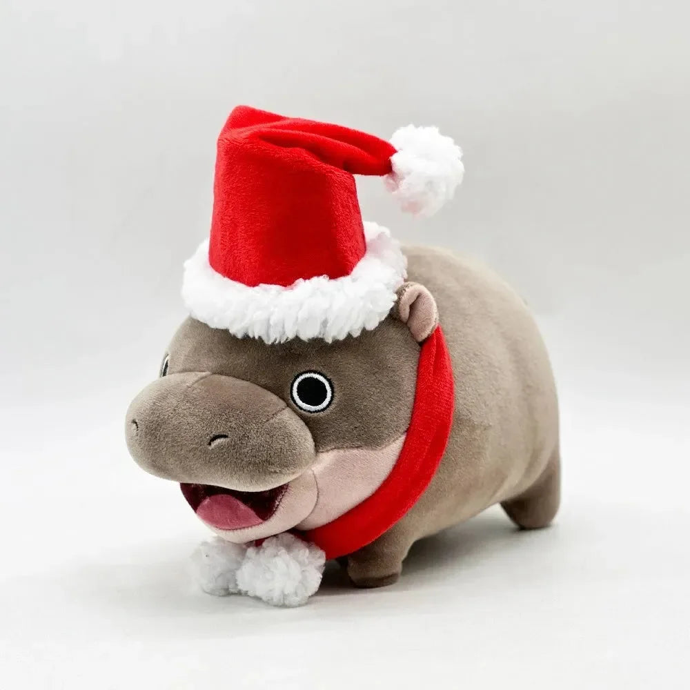 Peluche bébé hippopotame Moo Deng 