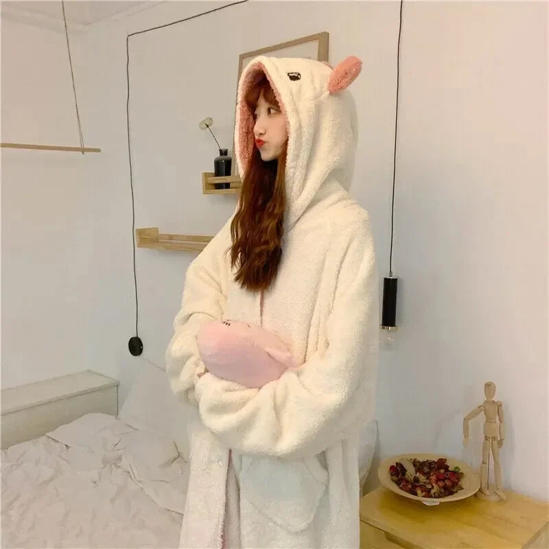 Kawaii Pastel Dragon Plush Hoodie Blanket - Bear Hugs