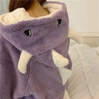 Kawaii Pastel Dragon Plush Hoodie Blanket - Bear Hugs