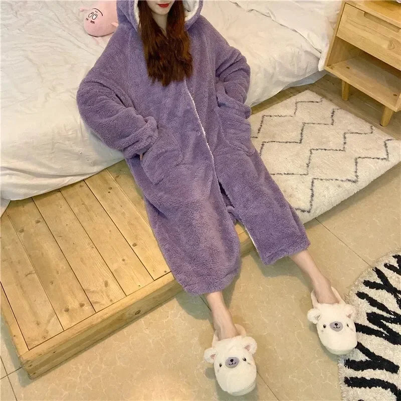 Kawaii Pastel Dragon Plush Hoodie Blanket - Bear Hugs