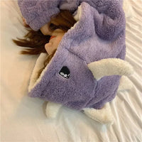 Kawaii Pastel Dragon Plush Hoodie Blanket - Bear Hugs