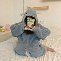 Kawaii Pastel Dragon Plush Hoodie Blanket - Bear Hugs