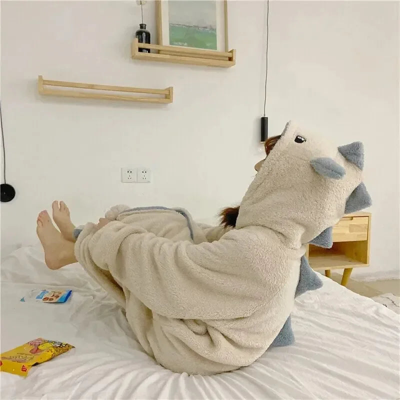 Kawaii Pastel Dragon Plush Hoodie Blanket - Bear Hugs