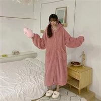 Kawaii Pastel Dragon Plush Hoodie Blanket - Bear Hugs