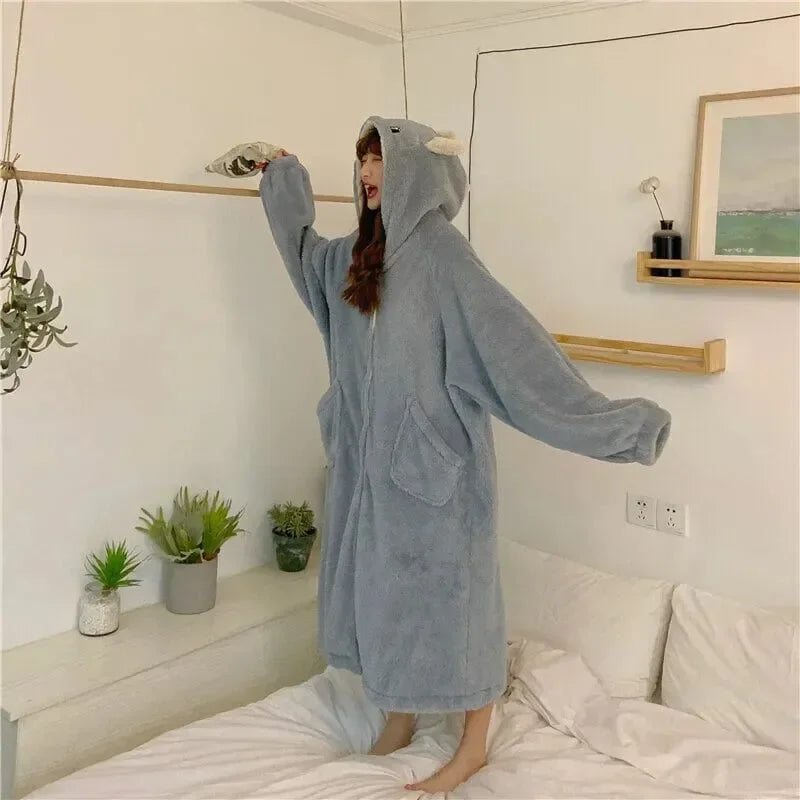 Kawaii Pastel Dragon Plush Hoodie Blanket - Bear Hugs