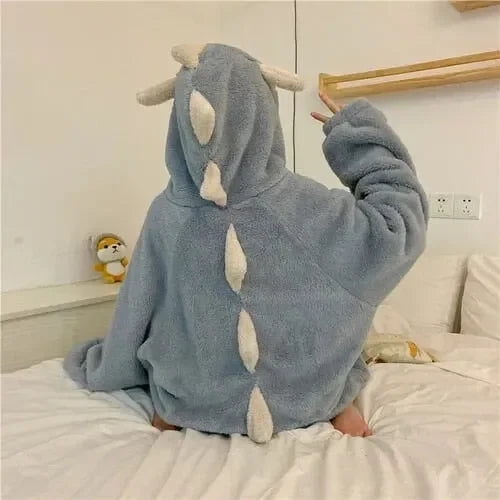 Kawaii Pastel Dragon Plush Hoodie Blanket - Bear Hugs