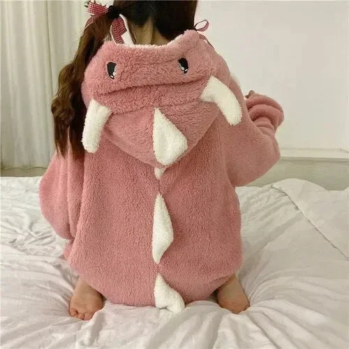 Kawaii Pastel Dragon Plush Hoodie Blanket - Bear Hugs