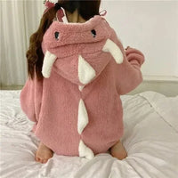 Kawaii Pastel Dragon Plush Hoodie Blanket - Bear Hugs