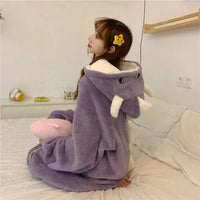 Kawaii Pastel Dragon Plush Hoodie Blanket - Bear Hugs