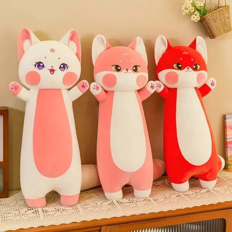 Long Cuddly Sakura Fox Family Plushie - Bear Hugs