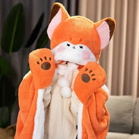 Foxfire Plush Hoodie Blanket