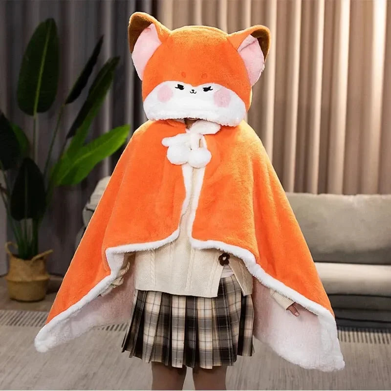 Foxfire Plush Hoodie Blanket