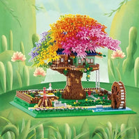 Rainbow Sakura Tree House Light Nano Building Blocks - Bear Hugs