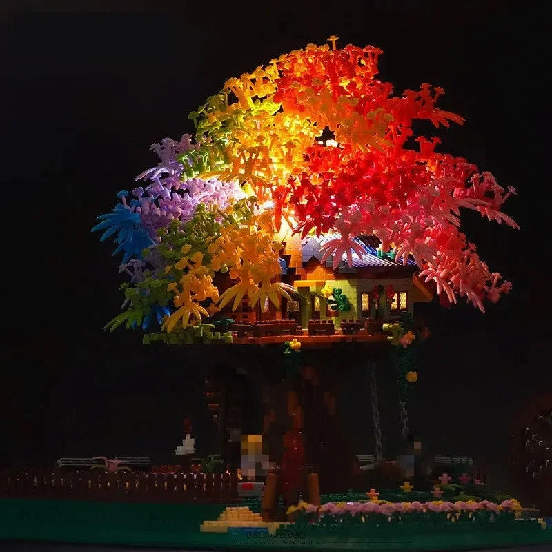 Rainbow Sakura Tree House Light Nano Building Blocks - Bear Hugs