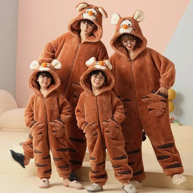 Soft Bear Family Fluffy Pyjama 1-Piece Set - Bear Hugs