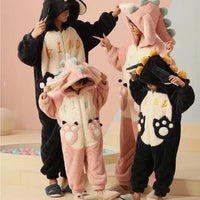 Soft Dinosaur Family Fluffy Pyjama 1-Piece Set - Bear Hugs