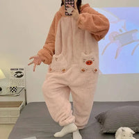 Soft Pig Fluffy Pyjama 1-Piece Set - Bear Hugs