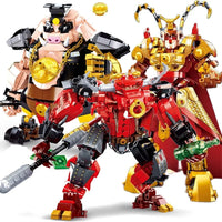 Wukong Monkey Bull Pig Mecha Warriors Building Blocks - Bear Hugs