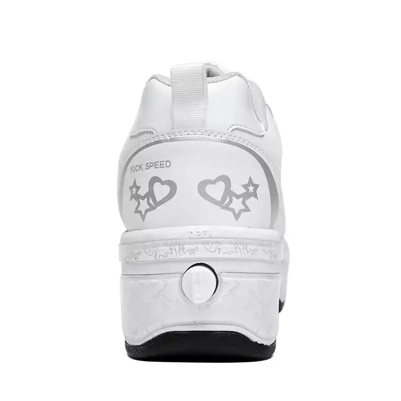 Kick Speed Four-Wheel 2 in 1 Deformation Roller Skate Shoes - Bear Hugs