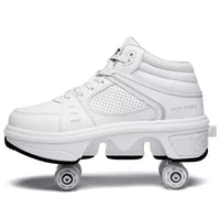 Kick Speed Four-Wheel 2 in 1 Deformation Roller Skate Shoes - Bear Hugs