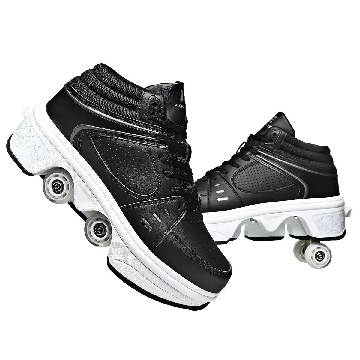 Kick Speed Four-Wheel 2 in 1 Deformation Roller Skate Shoes - Bear Hugs