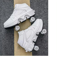 Kick Speed Four-Wheel 2 in 1 Deformation Roller Skate Shoes - Bear Hugs