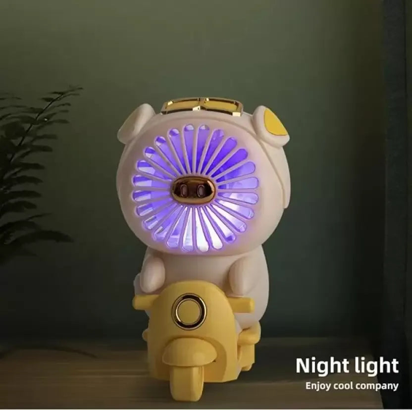 Portable Mini Scooter Fan with Light