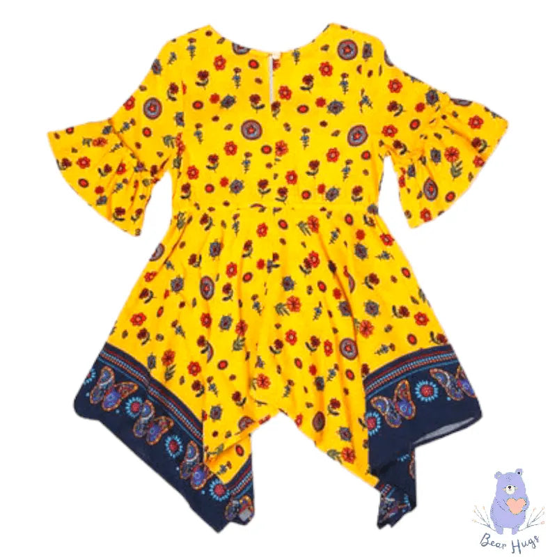 Kids Floral Print Fit & Flare Dress - Bear Hugs