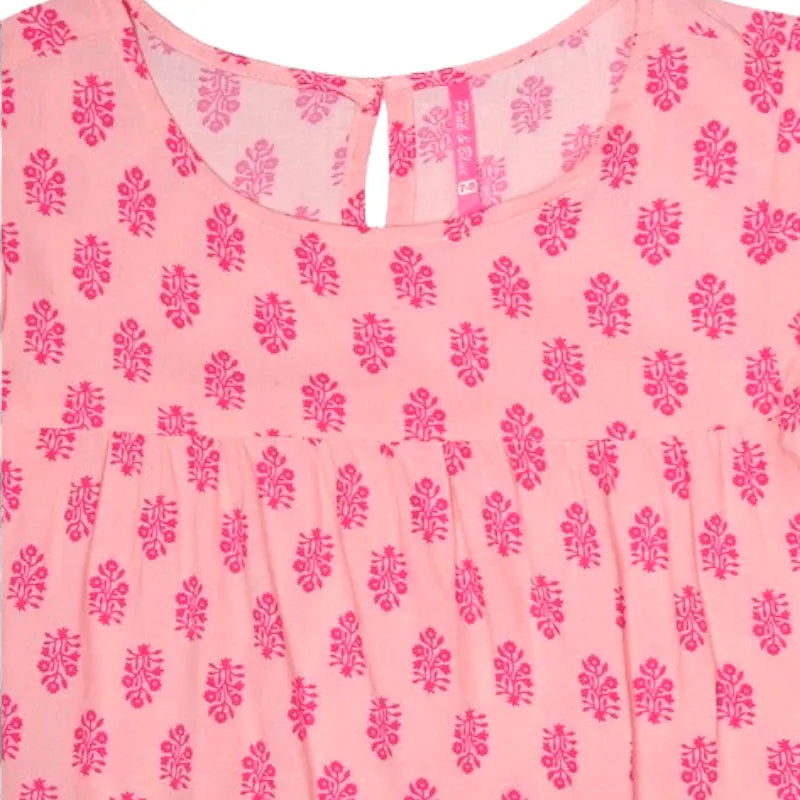 Kids Floral Print Round-Neck Top - Bear Hugs