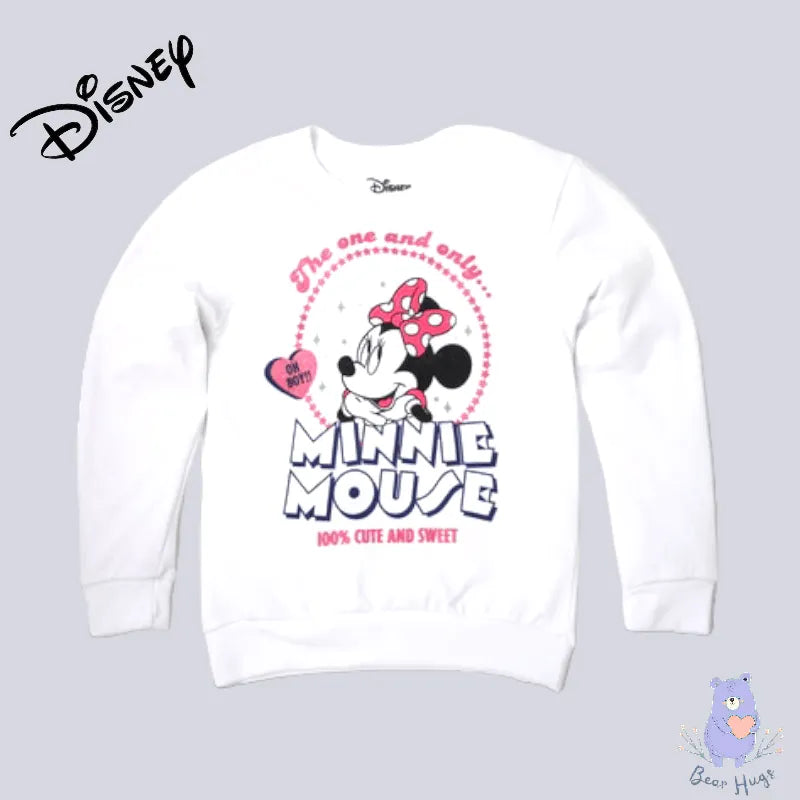 Kids Minnie Mouse Print Crew-Neck Sweatshirt - Bear Hugs