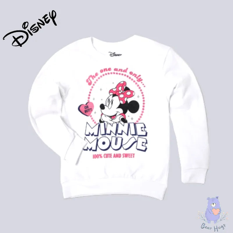 Kids Minnie Mouse Print Crew-Neck Sweatshirt - Bear Hugs