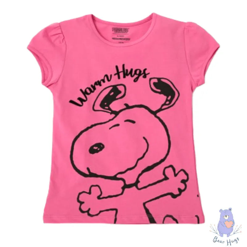 Kids Printed Round-Neck T-shirt - Bear Hugs